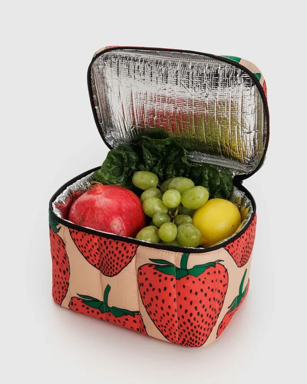 Puffy Lunch Bag - Strawberry - Size: OS