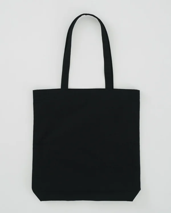 Merch Tote - Black, 15" x 11.75" x 3" - Material: canvas