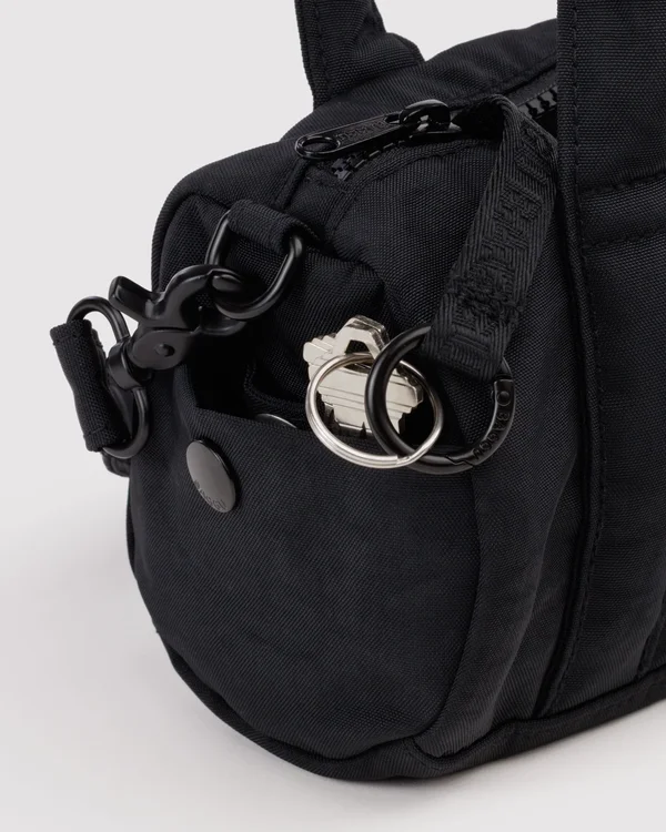 Small Nylon Duffle Bag - Black - Material: heavyweight-nylon