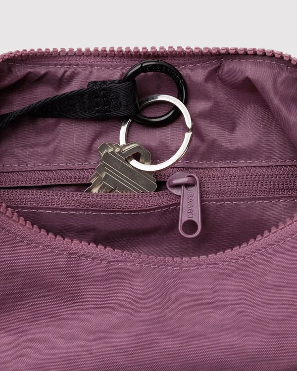 Small Nylon Crescent Bag - Wild Plum - Material: heavyweight-nylon