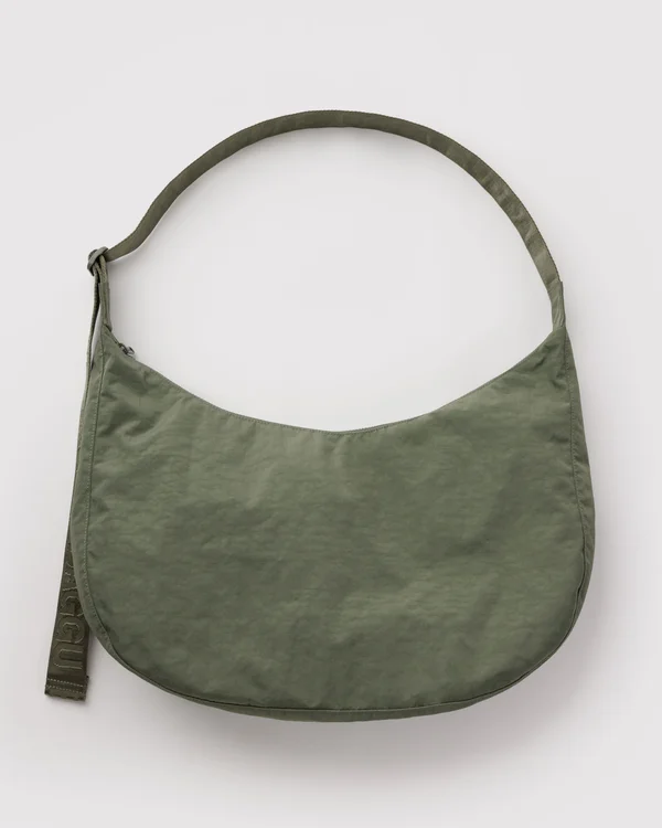 Large Nylon Crescent Bag - Caper
