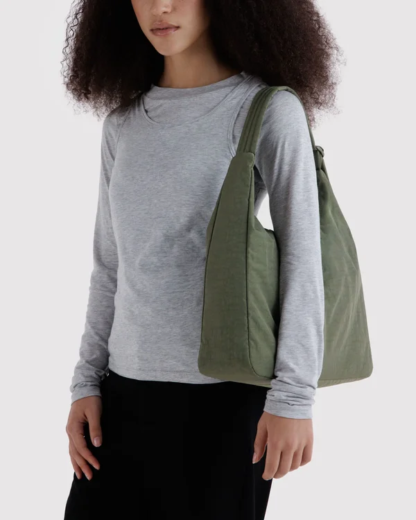 Nylon Shoulder Bag - Caper - Size: OS